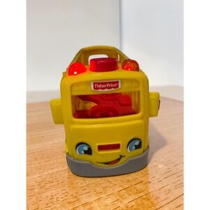Fisher-Price Little People Sit with Me School Bus Yellow Toy Vehicle sound works